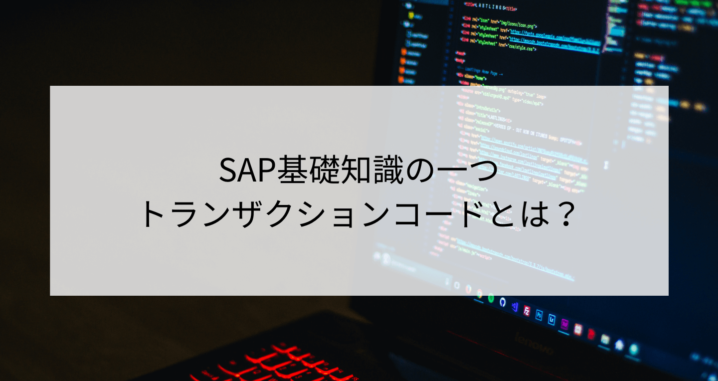 Sap基礎知識の１つトランザクションコードとは 初心者向け解説 Contactearth For Expert