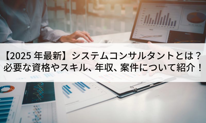 【2025年最新】システムコンサルタントとは?必要な資格やスキル、年収、案件について紹介!