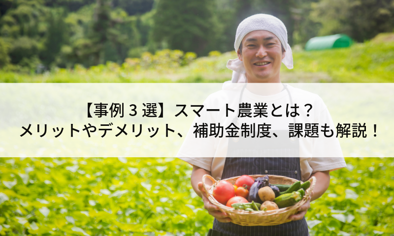 【事例3選】スマート農業とは？メリットやデメリット、補助金制度、課題も解説！